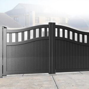 Double Swing Driveway Gate (bell-curved vertical)