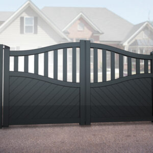 Double Swing Driveway Gate (bell-curved diagonal)